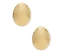 Jenny Dome Earrings in Metallic Gold