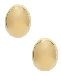 BRACHA Jenny Dome Earrings in Metallic Gold Metallic