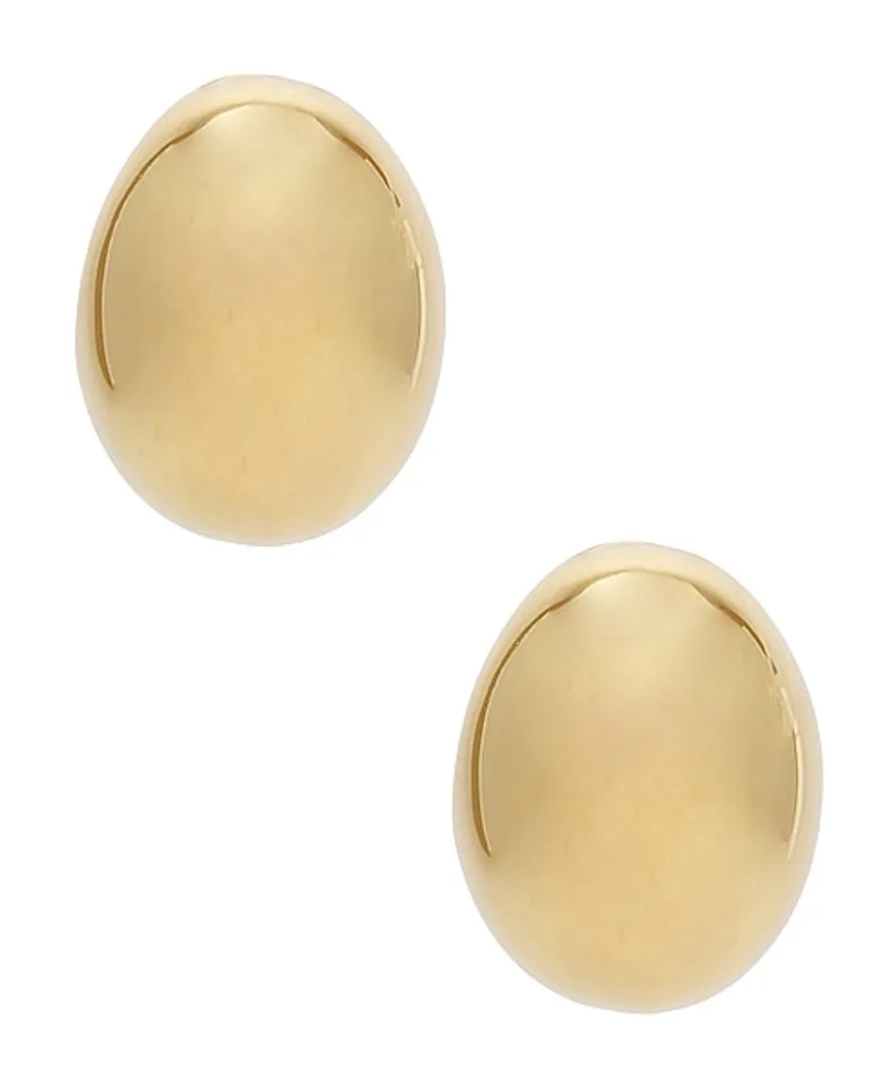 BRACHA Jenny Dome Earrings in Metallic Gold Metallic