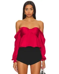 House of Harlow 1960 BLUSE BURNA in Red Red