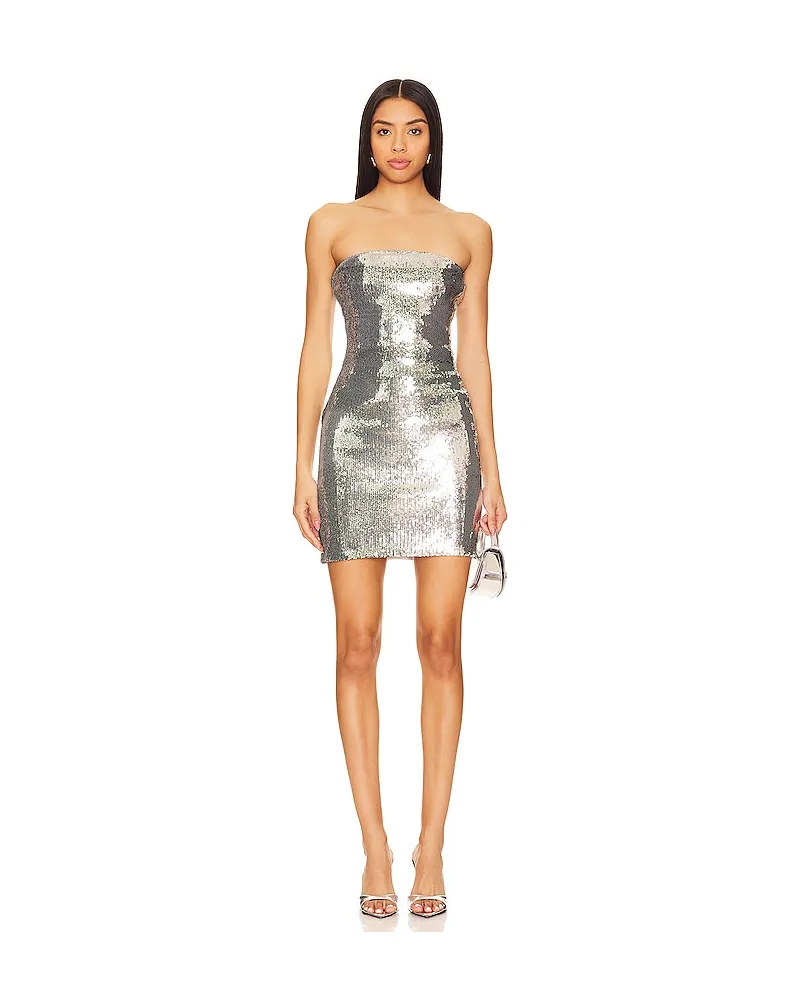 Fiorucci PAILLETTEN-KLEID MASSIMO in Metallic Silver Metallic