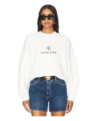 Anine Bing Jaci Sweatshirt Monogram in White White