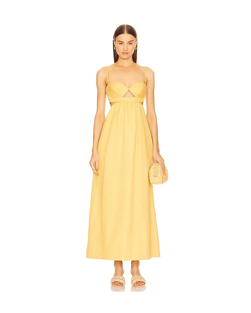 Adriana Degreas MAXIKLEID in Lemon Lemon