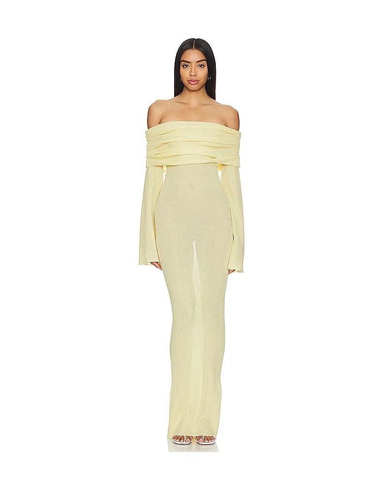 SER.O.YA MAXIKLEID GALLERIA in Lemon Lemon