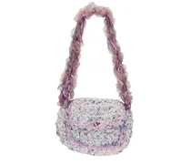 Crochet Shoulder Bag in Pink