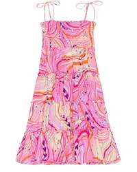 AGUA BENDITA MIDI-KLEID MALIKA in Pink Pink