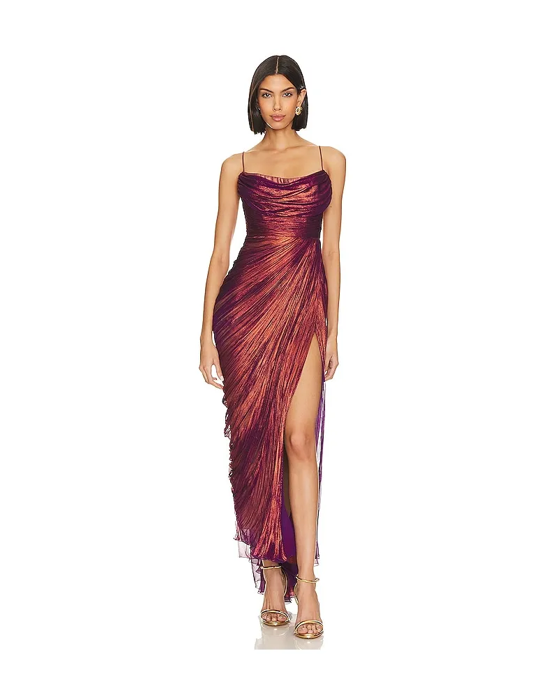 Maria Lucia Hohan MIDI-KLEID REGINA in Red,Purple Red