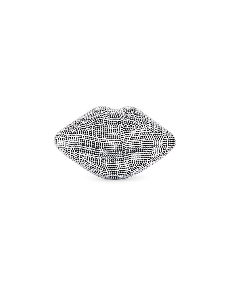 Simon Miller CLUTCH CRYSTAL LIP in Metallic Silver bei MyBestBrands shoppen