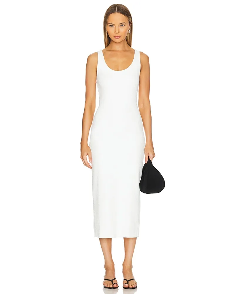 Enza Costa MIDI-KLEID TEXTURED TANK in White White