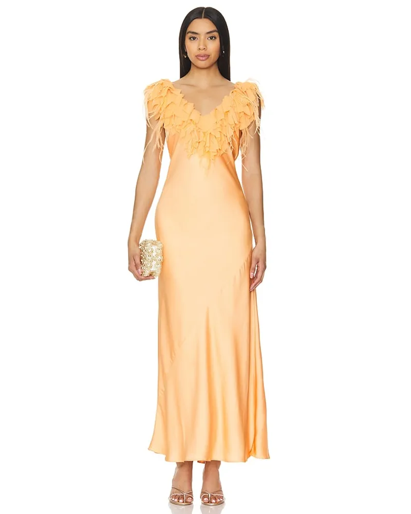 LoveShackFancy MAXIKLEID MANOTA in Orange Orange