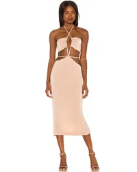 h:ours MIDI-KLEID ENZA in Nude Nude