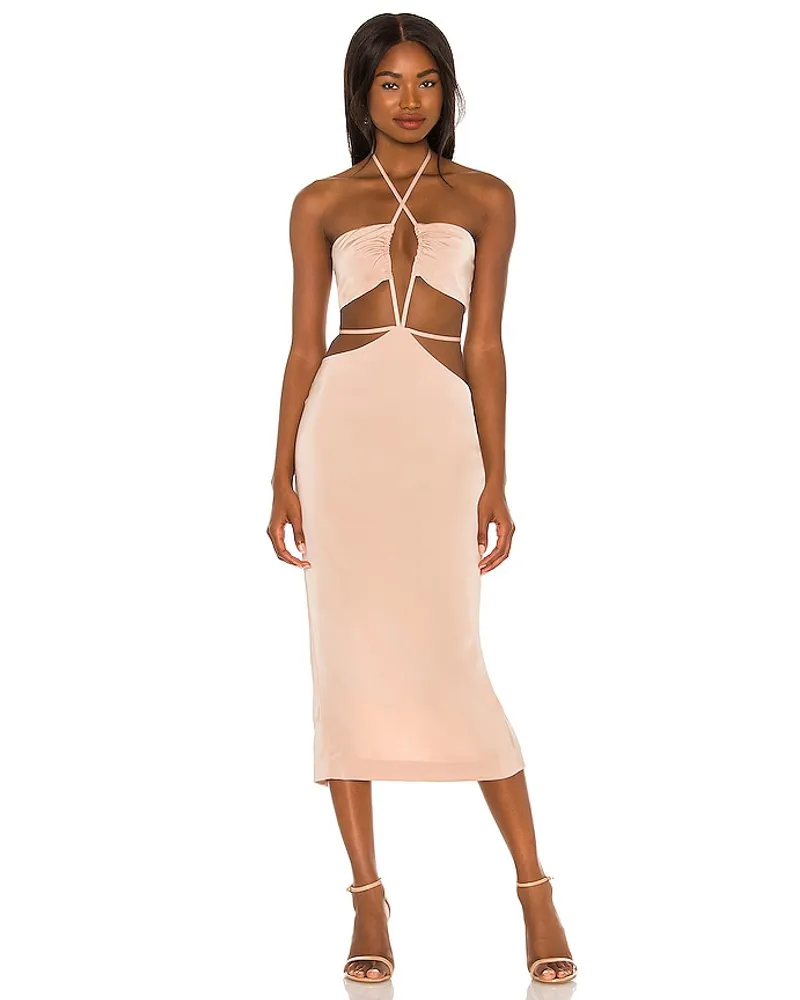 h:ours MIDI-KLEID ENZA in Nude Nude