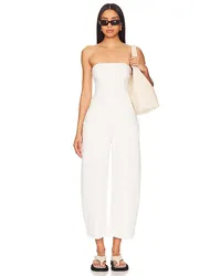 Free People Je Suis Pret Barrel Jumpsuit in White White