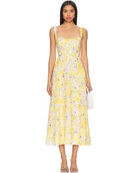 Bardot MIDI-KLEID LILAH CORSET in Yellow Yellow