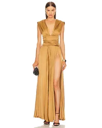 Michael Costello ABENDKLEID HAYWARD in Metallic Gold Metallic