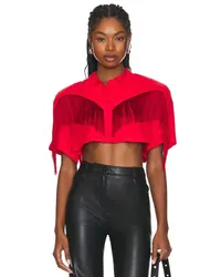 Fiorucci Fringed Shirt in Red Red