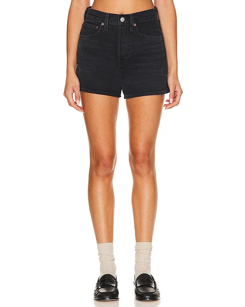 AGOLDE VINTAGE-SHORTS MIT LOCKERER PASSFORM PARKER in Black Black