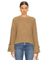 GRLFRND STRICK OPEN STITCH KNIT in Tan Tan