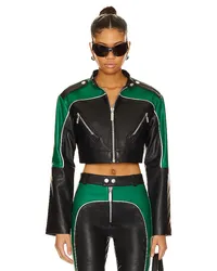 Camila Coelho JACKE MOTO in Green,Black Green