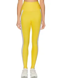 BEYOND YOGA LEGGINGS, MID-WAIST SPACEDYE TOP LINE in Yellow Yellow