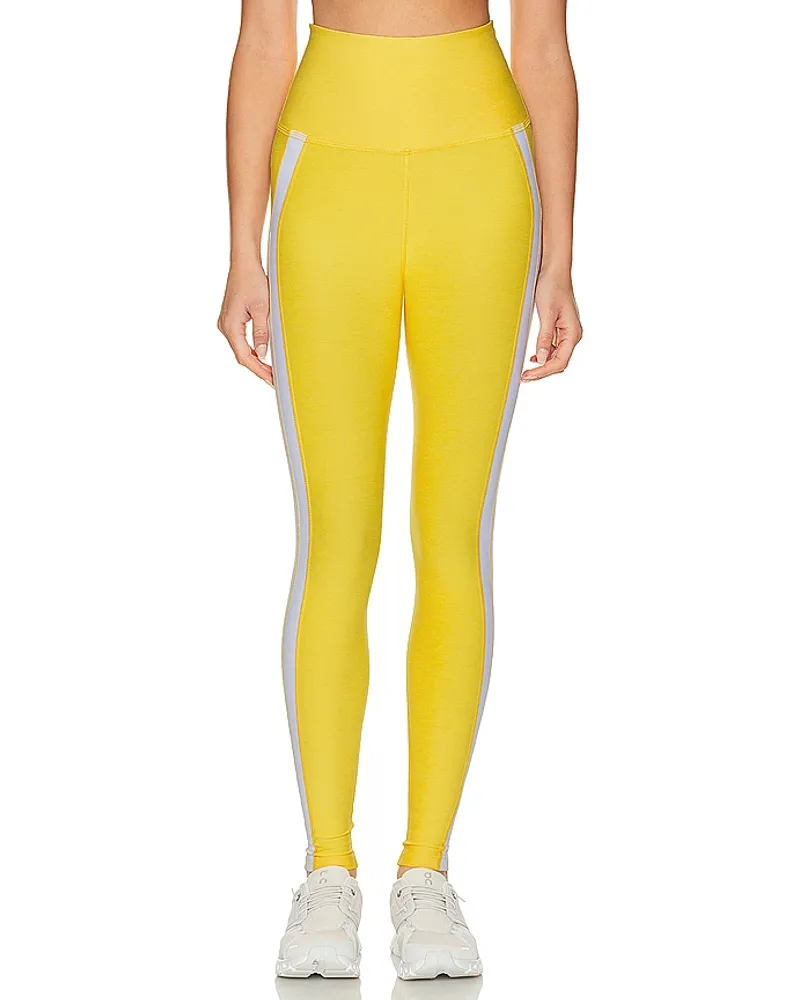 BEYOND YOGA LEGGINGS, MID-WAIST SPACEDYE TOP LINE in Yellow Yellow