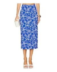 Pat Bo MIDIROCK STRETCH JACQUARD in Blue Blue