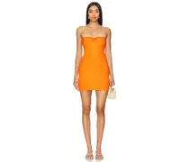 Krueger Sweetheart Tube Dress in Orange