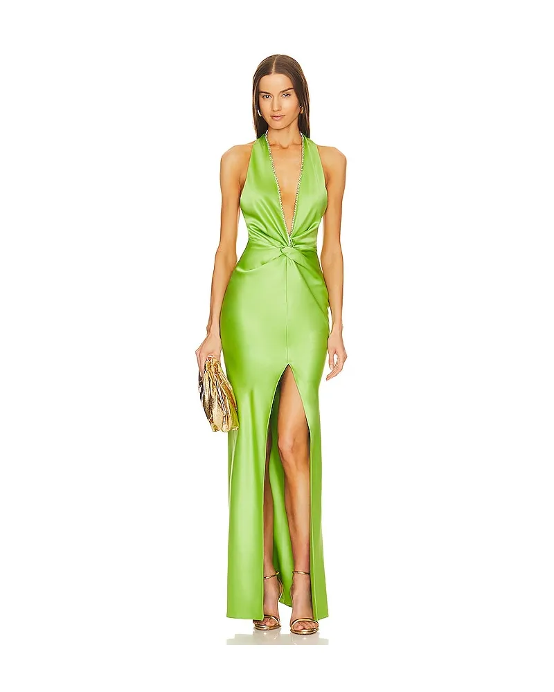 Khanums NECKHOLDER-KLEID MIT SCHLITZ in Green Green