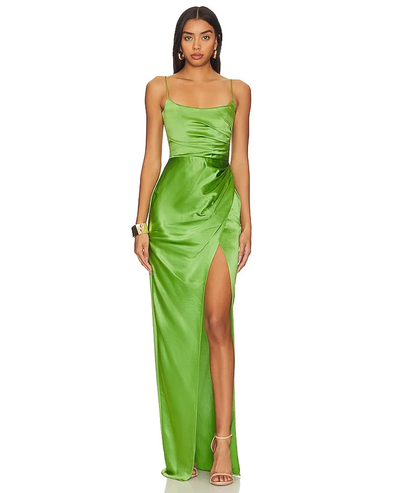 SAU LEE ABENDKLEID PERLA in Green Green