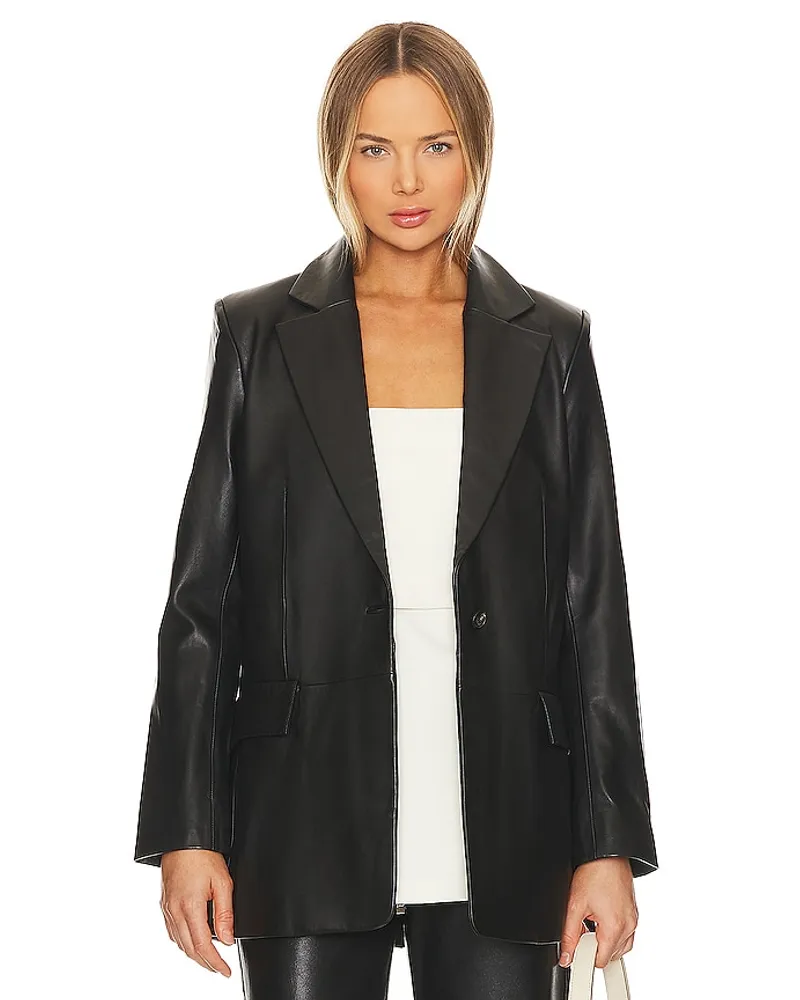 St. Agni LEDERBLAZER in Black Black