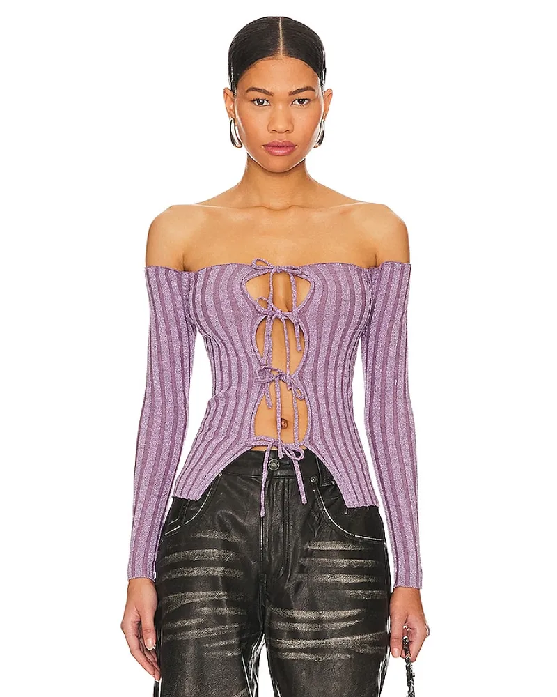 superdown OBERTEIL LOLA OFF SHOULDER in Purple Purple