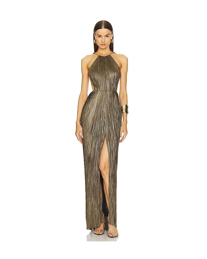 Maria Lucia Hohan ABENDKLEID CLARISE in Metallic Bronze Metallic