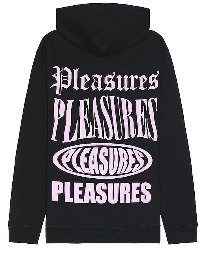 PLEASURES HOODIE in Black Black