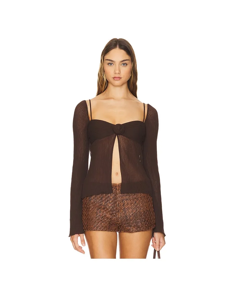 SIEDRES BLUSE DENS in Brown Brown