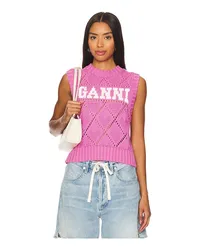 Ganni TOP ROPE in Pink Pink