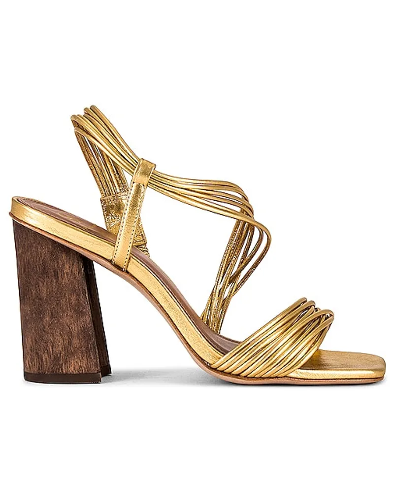 House of Harlow 1960 SANDALE KAYLA in Metallic Gold Metallic