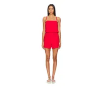 KURZOVERALL ROMPER in Red