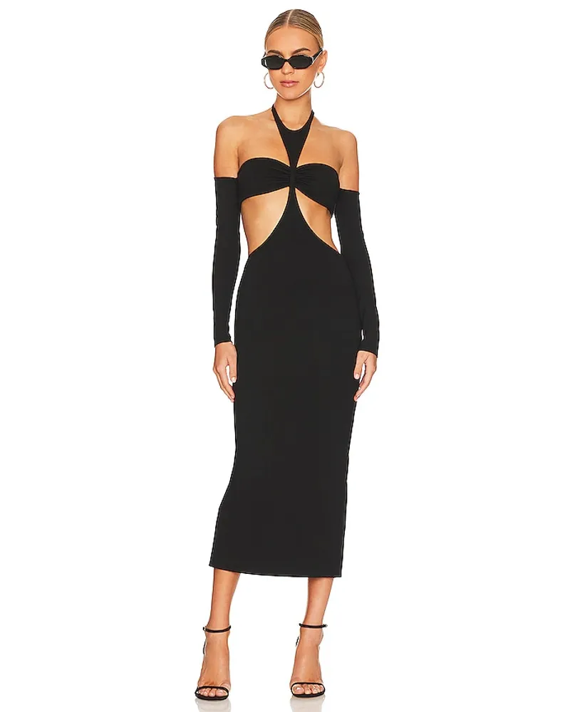 Not Yours To Keep MIDI-KLEID TAYLOR in Black Black