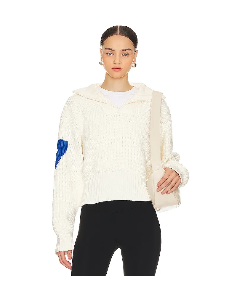 7 DAYS Active SWEATSHIRT HALF ZIP CROPPED in White White