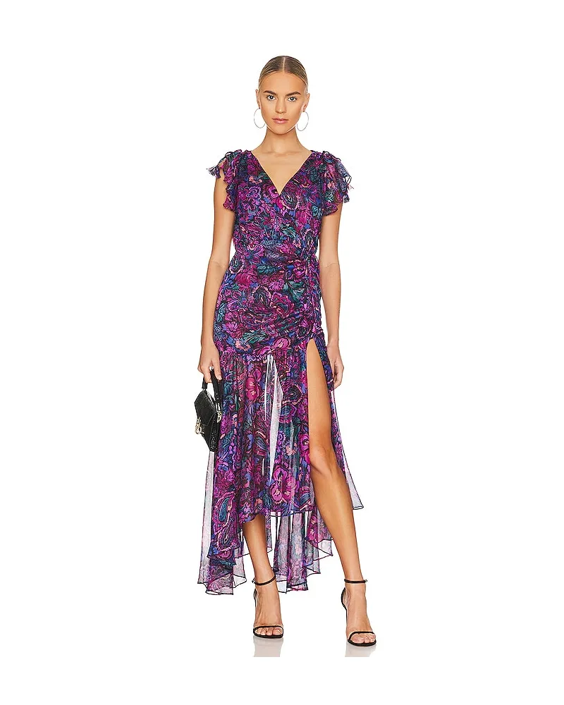 MISA Los Angeles MIDI-KLEID COLETTE in Purple Purple