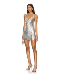 Poster Girl KLEID ADRIANNE in Metallic Silver Metallic