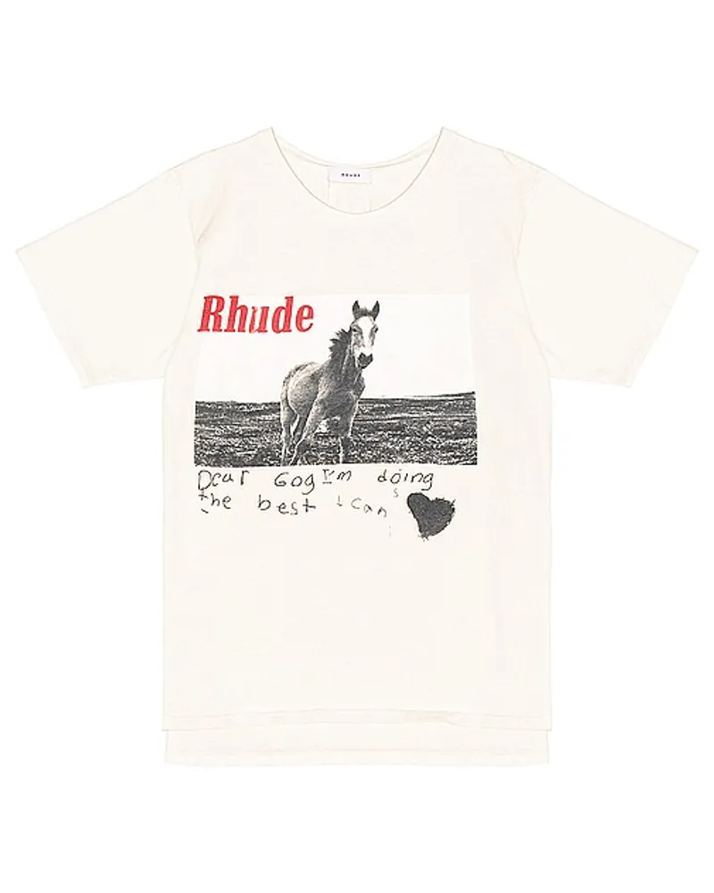 RHUDE SHIRT HORSE in White White