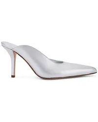 Gia Borghini PANTOLETTE ABELLA in Metallic Silver Metallic