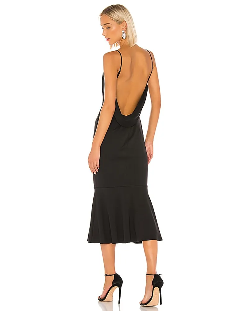 Katie May MIDI-KLEID TWIRL in Black Black