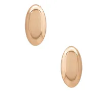 Keiren Dome Earrings in Metallic Gold