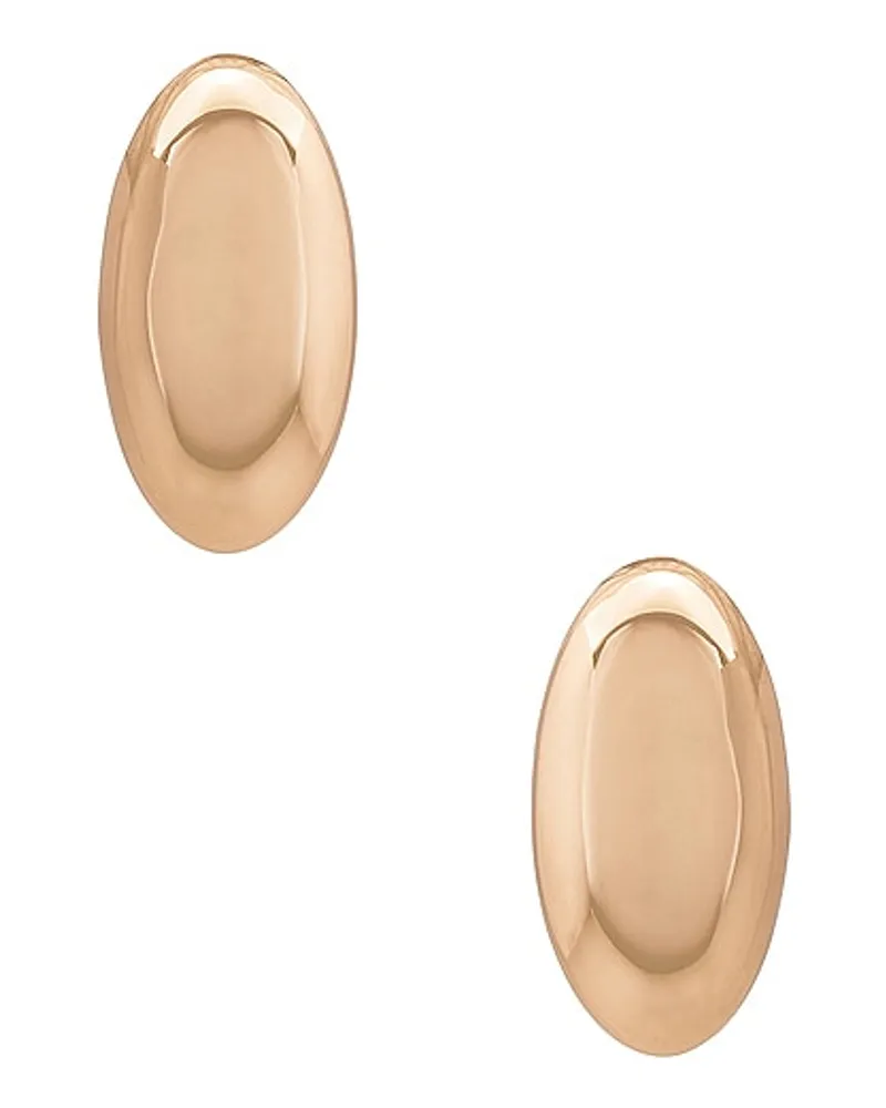 Lili Claspe Keiren Dome Earrings in Metallic Gold Metallic
