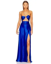 The Sei Asymmetrical Strappy Gown in Royal Royal