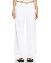 AGOLDE Clara Low Rise Baggy Flare in White White