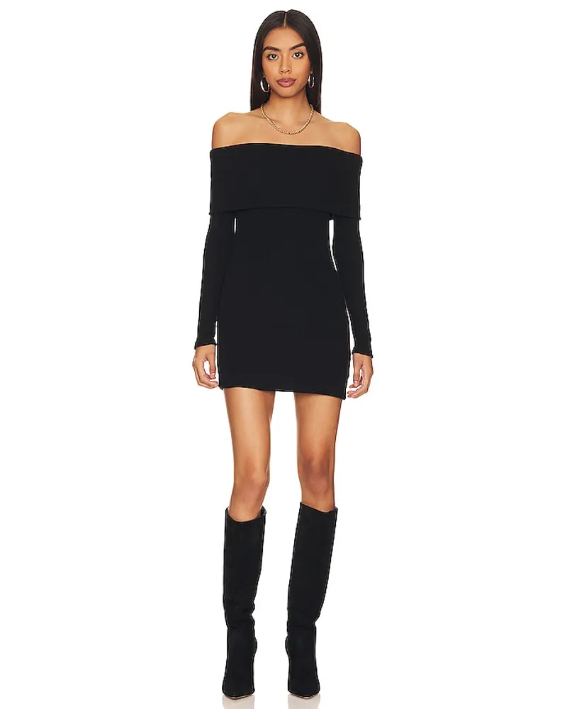 Enza Costa KLEID OFF-SHOULDER in Black Black