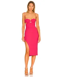 h:ours MIDI-KLEID MAIRA in Fuchsia Fuchsia